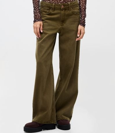 Pantalón Loose en Sarga con Cintura Baja y Lavado Cationizada 3