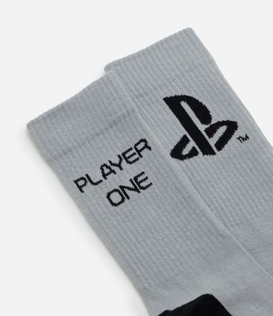 Media Caña Larga en Algodón Estampado Playstation Player One 4