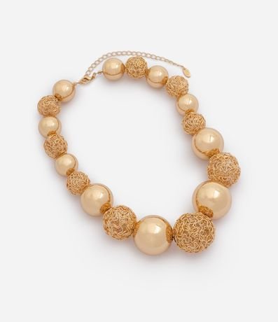Collar Maxi en Metal con Esferas Grandes 2
