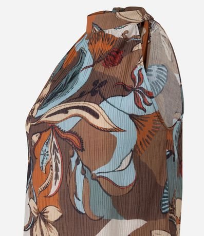 Blusa Halter en Viscosa con Bajo Assimétrica 2