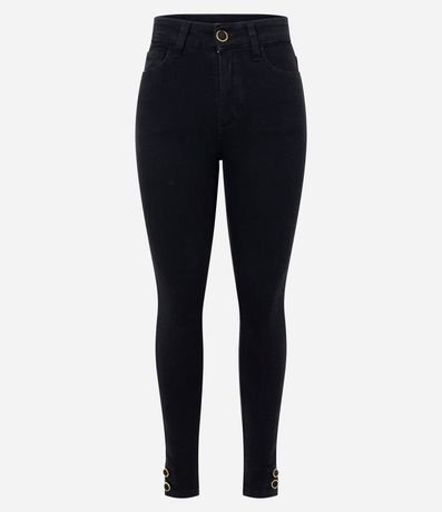 Pantalón de Jean Skinny con Elastano y Cintura Alta