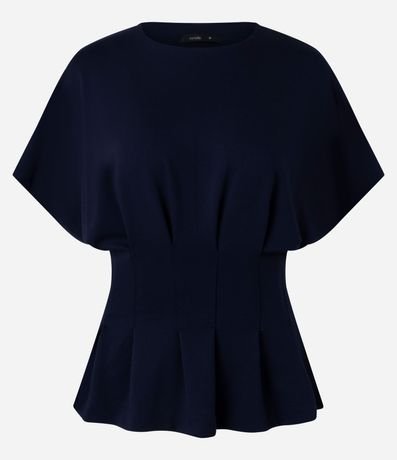 Blusa Peplum Estructurada con Pliegues Delanteros 5