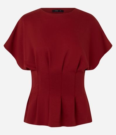 Blusa Peplum Estructurada con Pliegues Delanteros 5