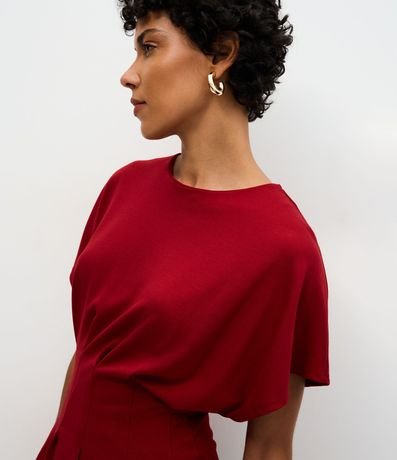 Blusa Peplum Estructurada con Pliegues Delanteros 3