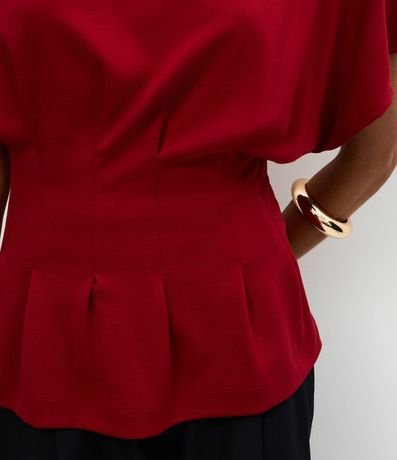 Blusa Peplum Estructurada con Pliegues Delanteros 4