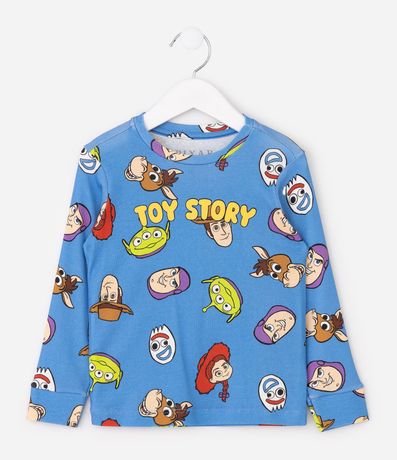 Pijama Infantil Largo en Rib Estampado Toy Story - Talle 2 a 8 años 2
