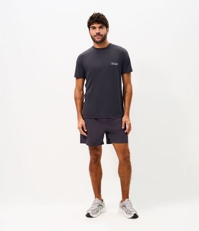 Remera Regular en Poliamida con Tecnologia Dry y Estampa Lettering Seeking My Highs 2