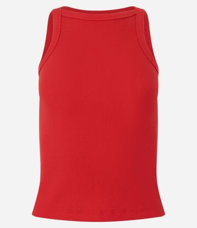 Blusa Musculosa Acanalada en Rib de Algodón 3