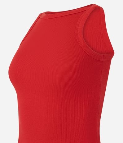 Blusa Musculosa Acanalada en Rib de Algodón 4