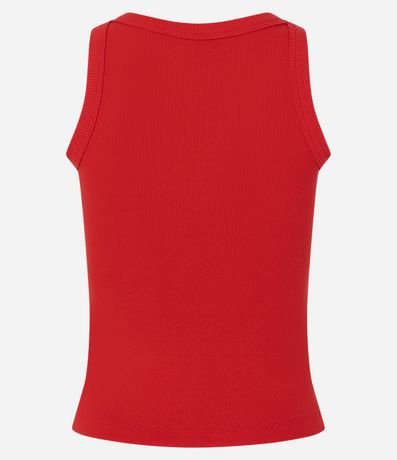 Blusa Musculosa Acanalada en Rib de Algodón 5