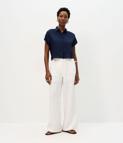 Blusa en Viscolino con Cuello y Sin Sisa 2