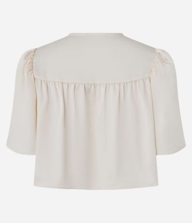 Blusa Cropped Satinada Hombrera 2