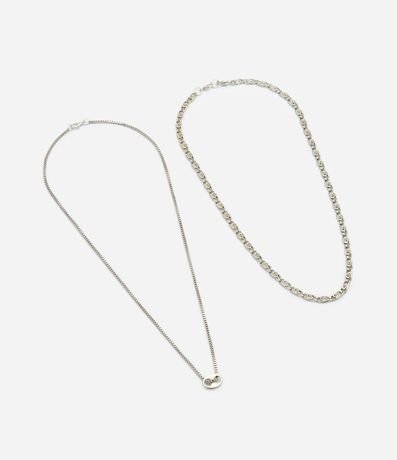 Kit 2x1 Collar Metal Oval Liso 4