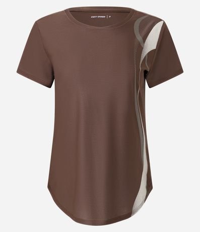 Remera Deportiva en Microfibra con Estampa de Ondas 5