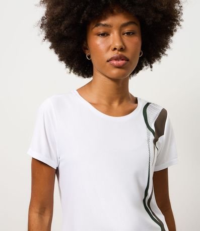Remera Deportiva en Microfibra con Estampa de Ondas 3