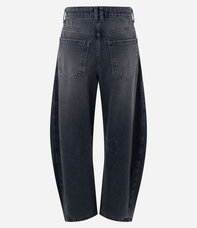 Pantalón Baggy Balloon en Jeans con Cintura Mediana y Recorte Lateral 2