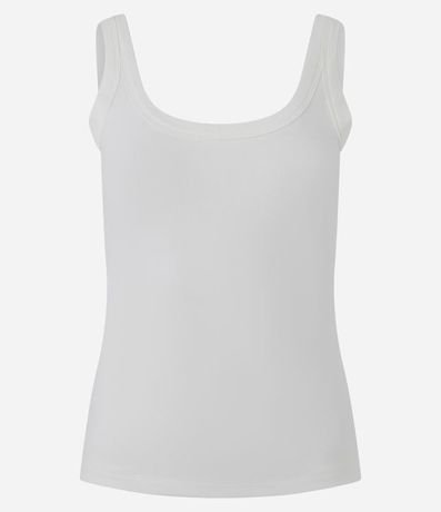 Musculosa Básica en Rib con Breteles Anchos 5