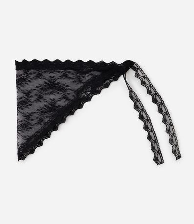 Pañuelo Triangular en Encaje con Lazo 2