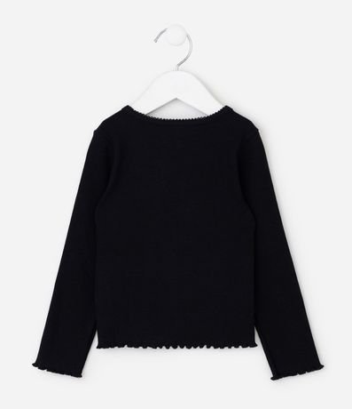 Remera Slim Infantil en Algodón Canelado con Bordado Flor – Talle 1 a 6 años 3