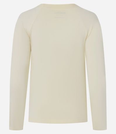 Blusa Manga Larga en Algodón con Estampa de Overdrive y Bies Contrastante 6