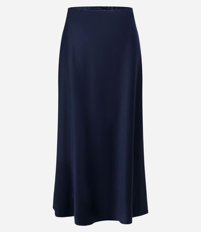 Pollera Midi Satinada con Cintura Elástica 5