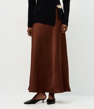 Pollera Midi Satinada con Cintura Elástica 3