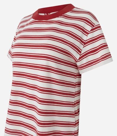 Remera en Algodón con Estampa Rayada 2
