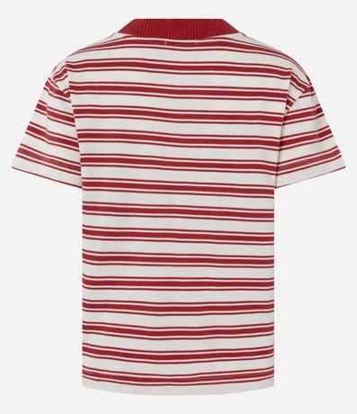 Remera en Algodón con Estampa Rayada 3