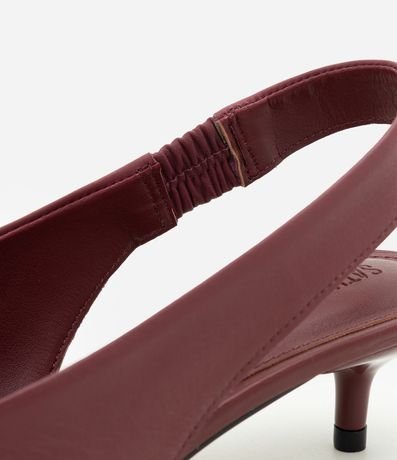 Zapato Slingback en Cuero con Taco Bajo Kitten Heel 4