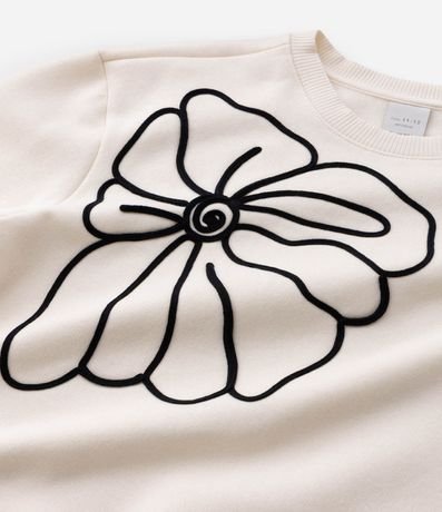 Saco Infantil con Bordado de Flor en Cuerda – Talle 5 a 16 años 5