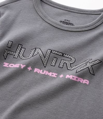 Blusa Infantil Slim con Lettering Huntrix y Aplicación de Strass – Talle 5 a 16 años 6