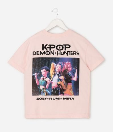 Remera Infantil con Estampado Huntrix y Detalle en Brillo – Talle 5 a 14 años 3