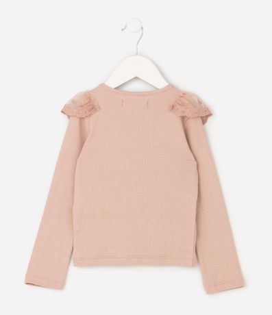 Blusa Slim Infantil con Lentejuela en los Hombros – Talle 1 a 6 años 3