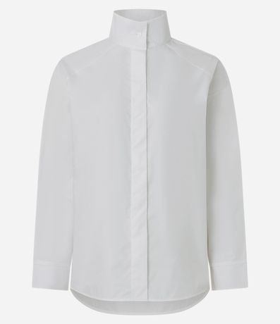 Camisa en Tricolina con Cuello Alto 7