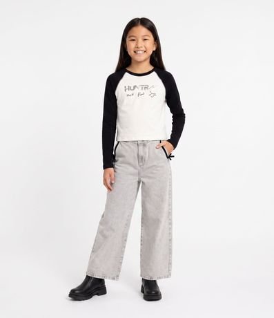 Blusa Baby Tee en Cotton con Manga Raglán Huntrix - Talle 5 a 14 años 1