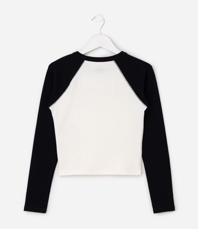 Blusa Baby Tee en Cotton con Manga Raglán Huntrix - Talle 5 a 14 años 2