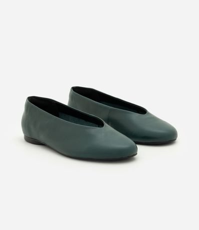 Zapatilla en Cuero con Punta Redonda 2