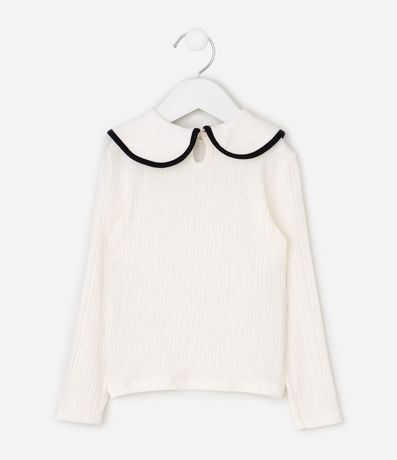Blusa Infantil con Cuello Muñeca y Bies Contrastante – Talle 1 a 6 años 4
