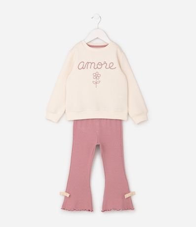 Conjunto Comfort Infantil en Algodón con Bordado y Moñitas Lateral – Talle 1 a 6 años 2
