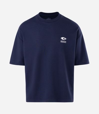 Remera de Algodón con Mangas Cortas y Lettering “Innovation Research” Oversized. 4