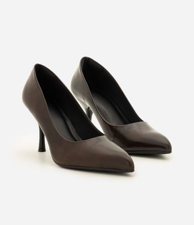 Zapato Tacones en PU con Punta Fina 2