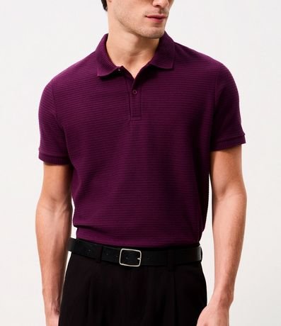 Camisa Polo Regular en Algodón Texturizada 3