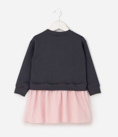 Vestido Infantil Minnie en Lentejuela con Pollera en Tule y Scrunchie – Talle 1 a 6 años 3