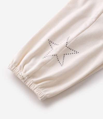 Pantalón Paracaidas Infantil en Algodón con Aplicación de Estrellas - Talle 5 A 16 años 4