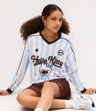 Blusa en Algodón Hello Kitty Rayada
