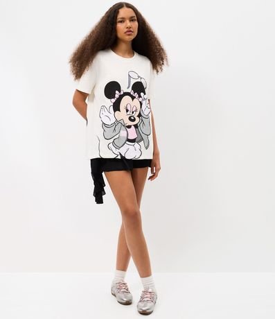 Remera Oversized en Algodón con Minnie Estampada 2