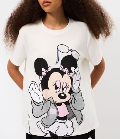 Remera Oversized en Algodón con Minnie Estampada 3