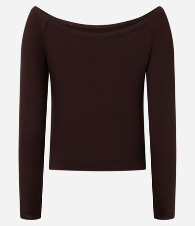 Blusa en Viscosa con Escote Hombro a Hombro y Piedras en el Escote 7