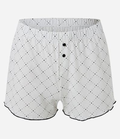 Pijama Corta en Algodón con Estampa de Lunares Mafalda 3