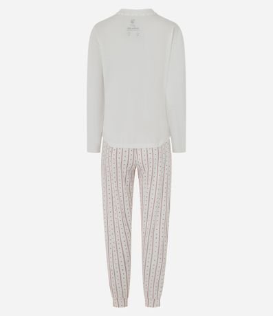 Pijama Largo en Algodón con Estampa de Corazones Mafalda 2
